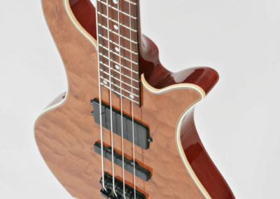 front of bass guitar