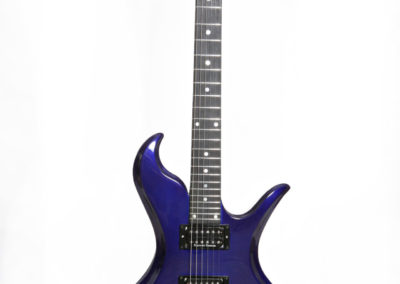full view electric guitar blue
