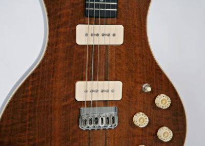 wood tone electric guitar