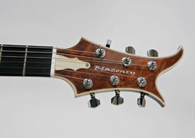 headstock of electric guitar