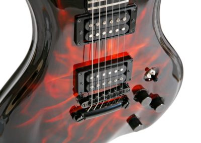 electric guitar lower bout